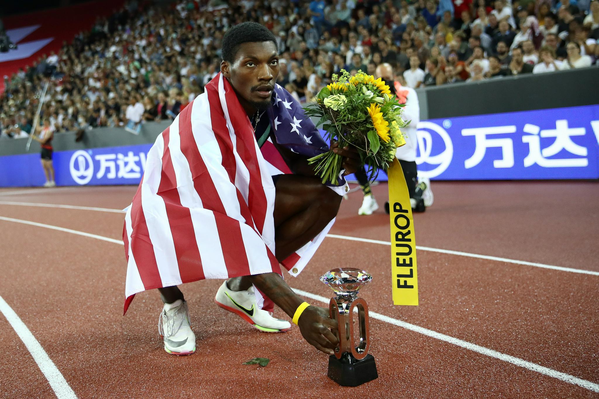 弗雷德·克利100米夺金.