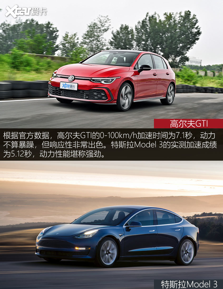 谁是25万运动王？高尔夫GTI对比Model 3