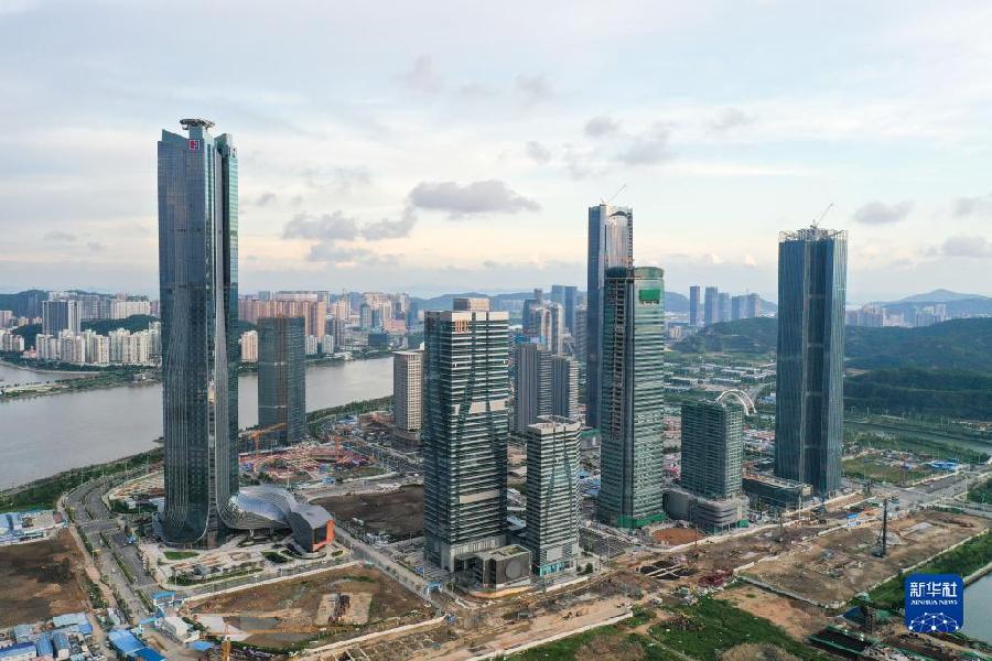 珠海横琴一角(2020年9月13日摄,无人机照片)。新华社记者 陈晔华 摄
