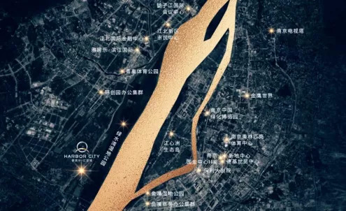 南京30里江岸线规划示意图