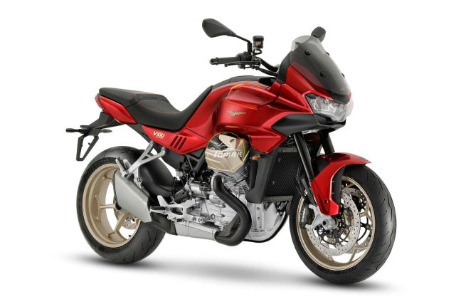 单摇臂轴传动 摩托古兹发布 全新v100 mandello运动gt车型