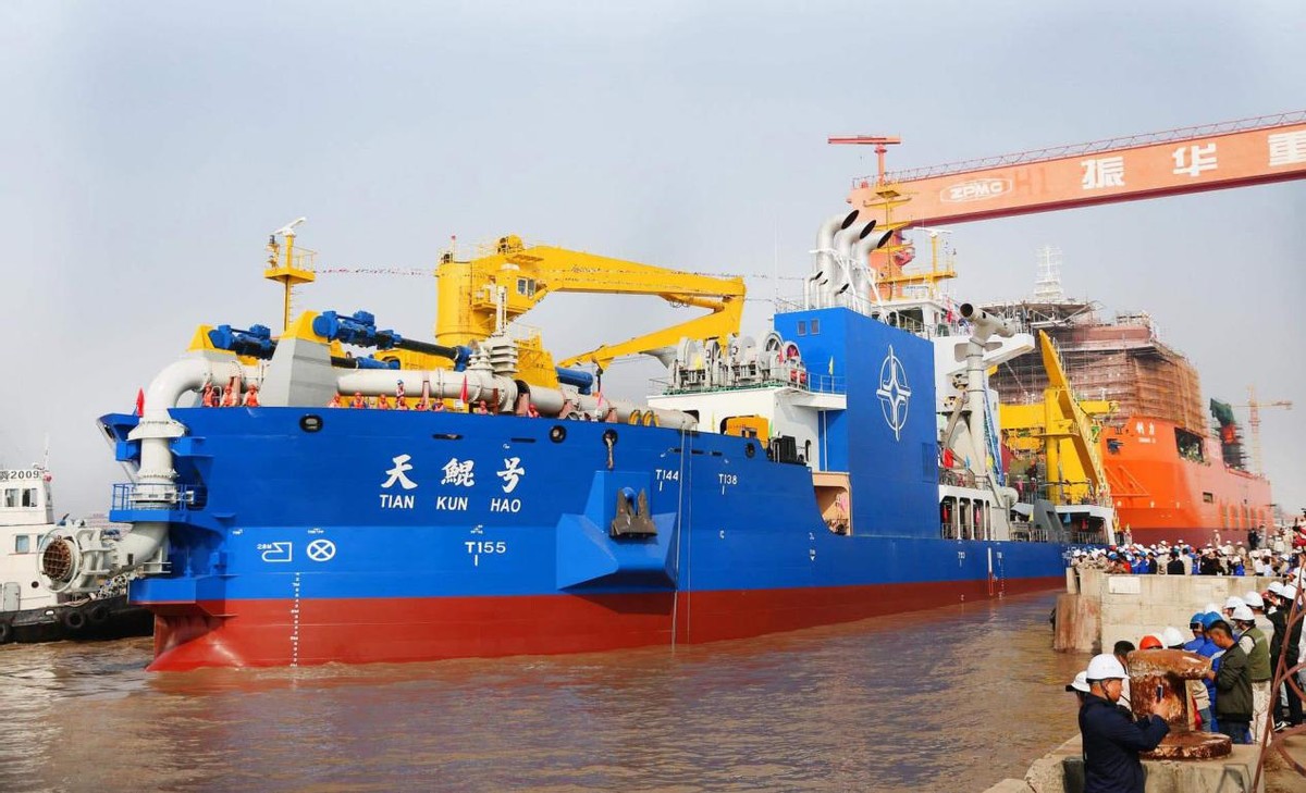 真正的大国重器中国大吨位挖泥船拒绝出口西方干瞪眼