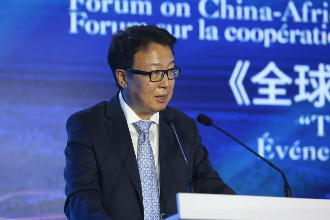 吴鹏司长在启动仪式上讲话启动仪式现场"2021中非合作论坛非洲产品