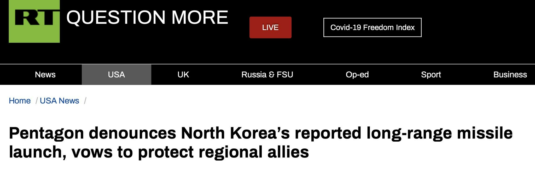 朝鲜宣布成功试射远程巡航导弹后，五角大楼发声安抚日韩休闲区蓝鸢梦想 - Www.slyday.coM