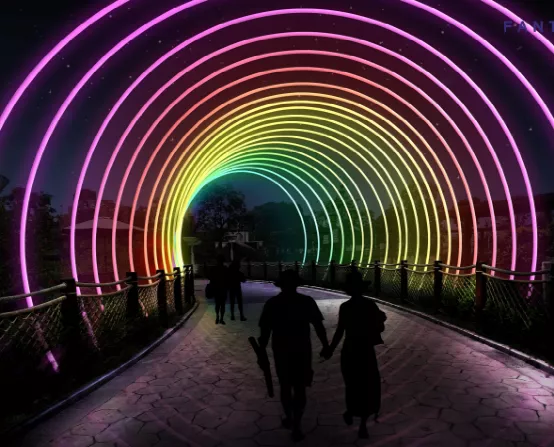 点亮粤北——奥园英德巧克力乐园最大灯光秀9月19日正式亮灯