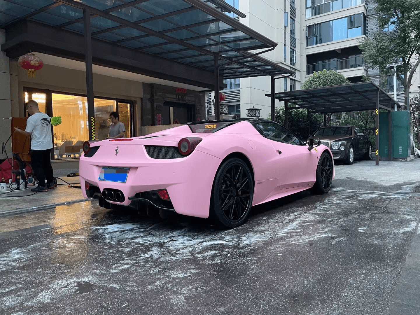 粉色系法拉利458敞篷中置v8系列封神之作