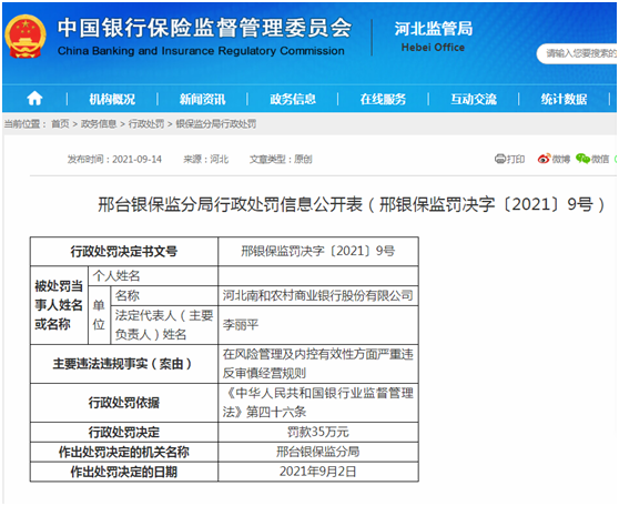 图片来源：中国银保监会河北监管局