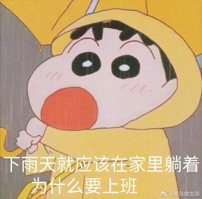 分享一組下雨天表情包大家出行注意安全