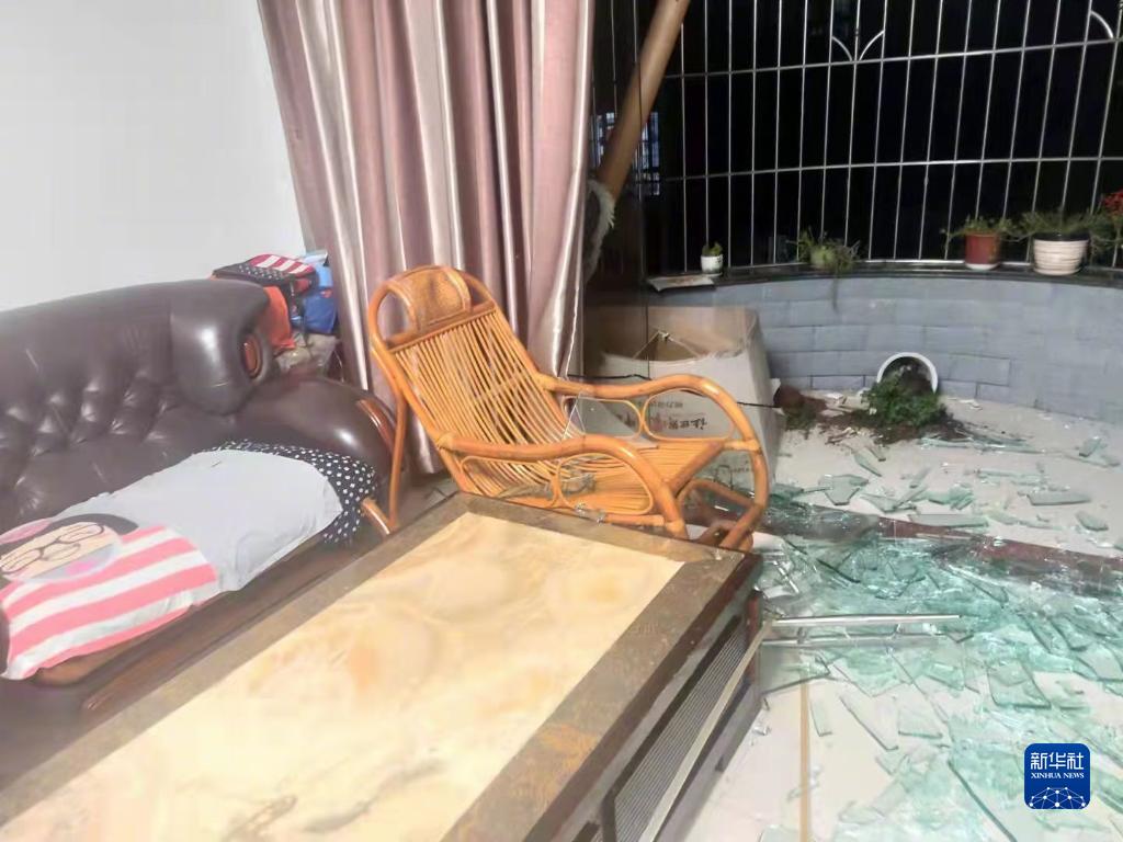 这是9月16日拍摄的受灾民房（手机照片）。新华社发