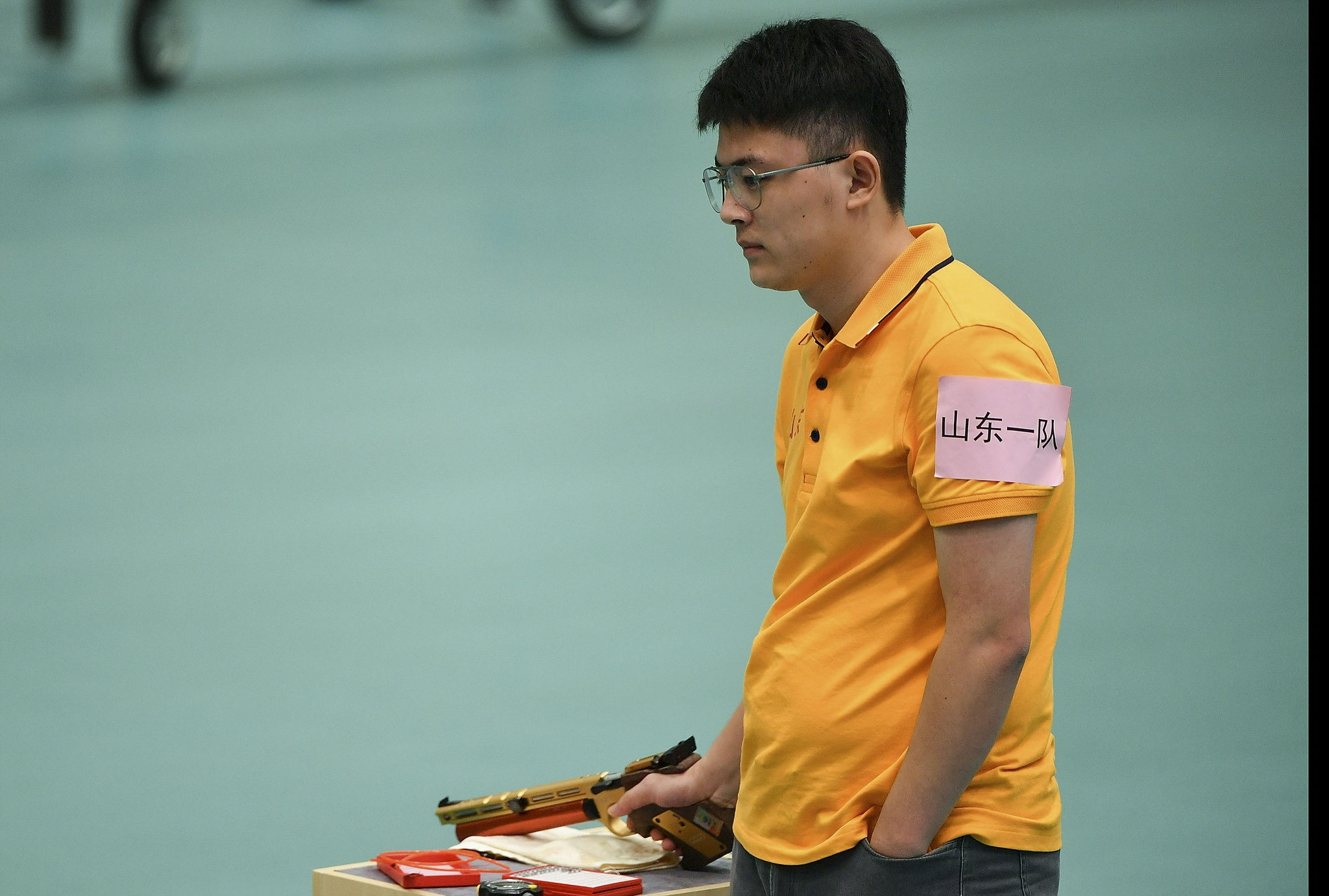 9月16日,山东一队选手张博文在决赛中.新华社记者 张博文 摄