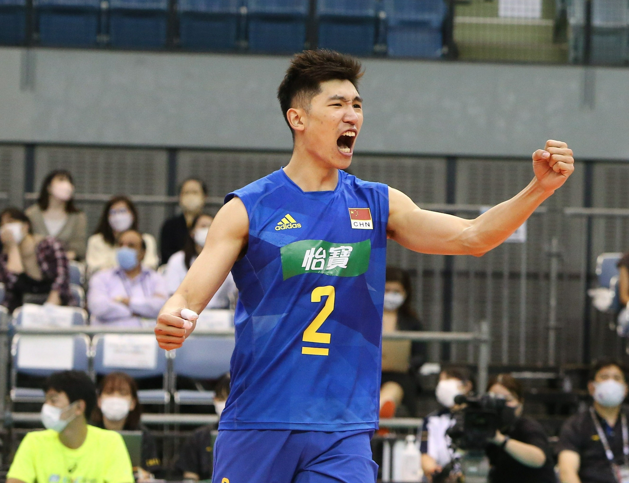 排球亚洲男排锦标赛中国队击败日本队