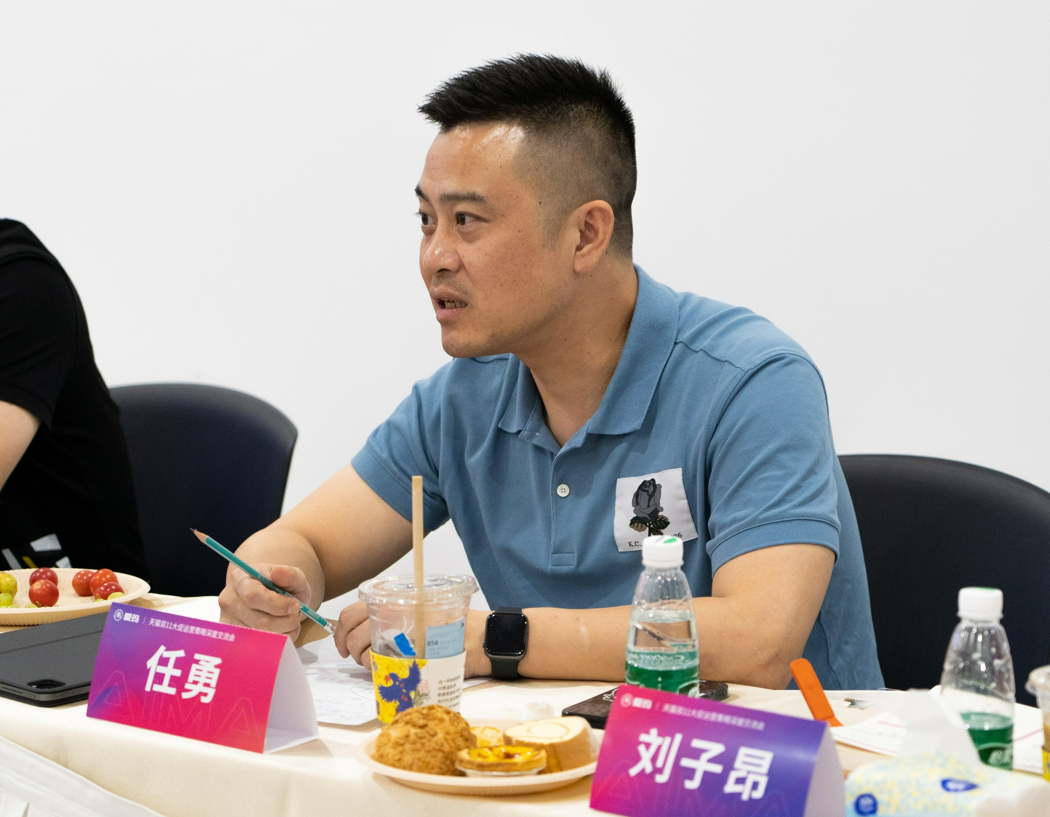 爱玛科技集团首席执行官任勇,爱玛科技电商公司总经理王平,天猫两轮车