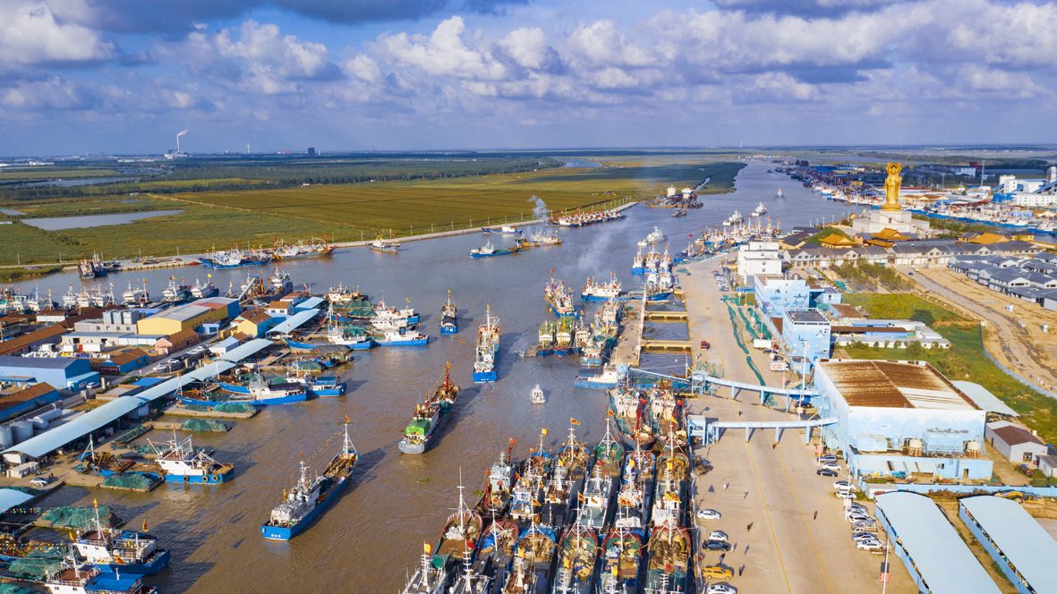 盐城市射阳县黄沙港开渔节开幕