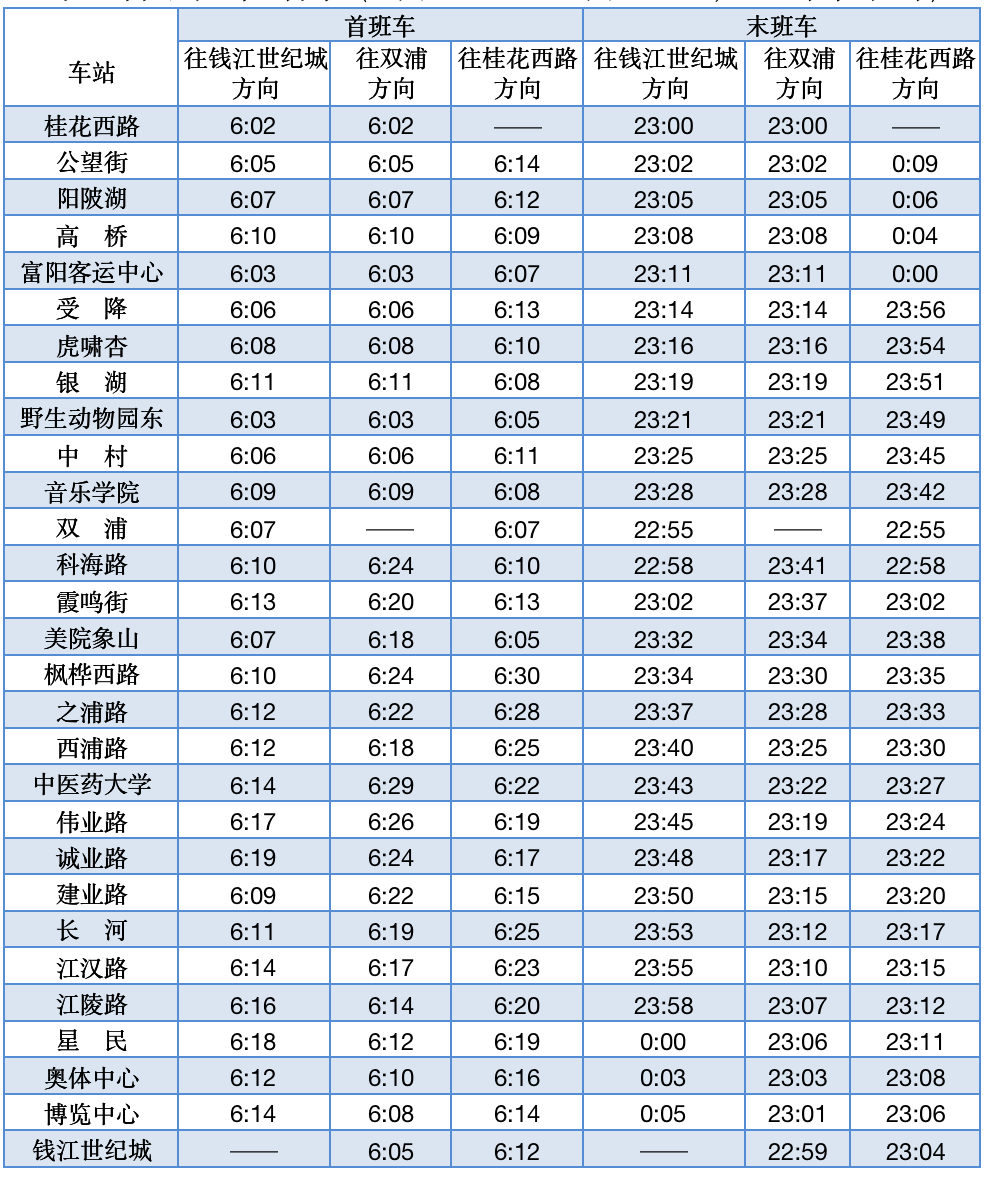 注意!中秋假期杭州地铁运营时间有调整