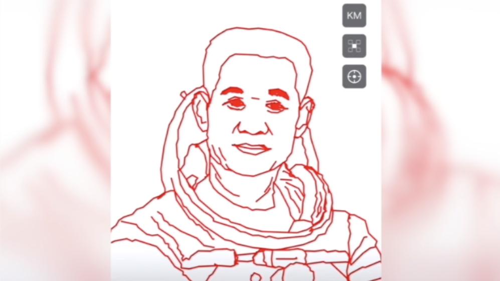 听障小伙6小时跑20公里画出宇航员肖像 欢迎英雄回家过中秋