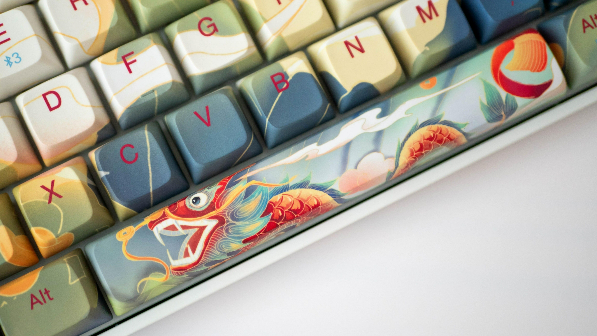 浓情国风颜值爆表新贵gm680双模机械键盘