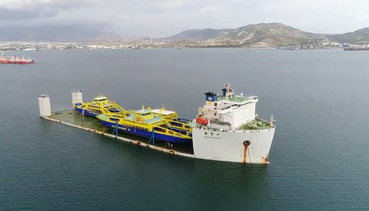 奇迹,大力神海上叉车,可不是一般的牛,原来中国研制的新光华号半潜船