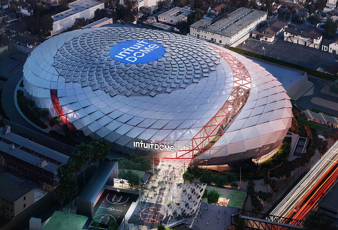 这座新球馆坐落在洛杉矶市区西南方向的英格尔伍德市,按照之前的规划