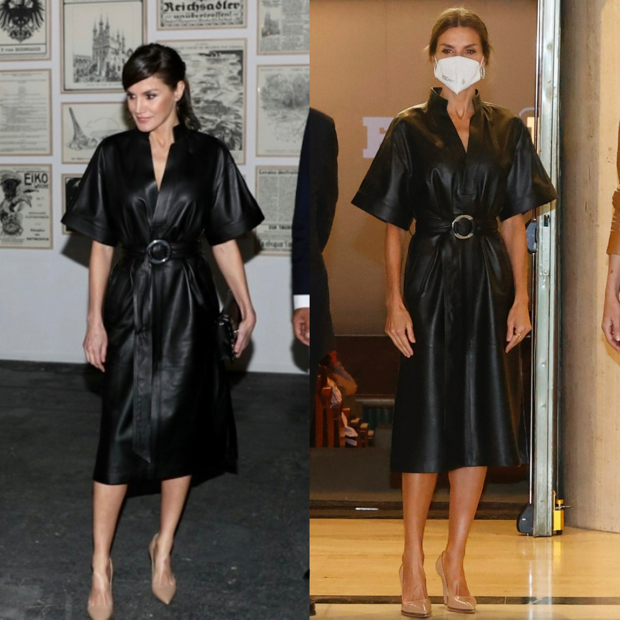 莱蒂齐亚王后的衣柜里的款式,大多数比较甜美柔和,皮质服装出现得比较