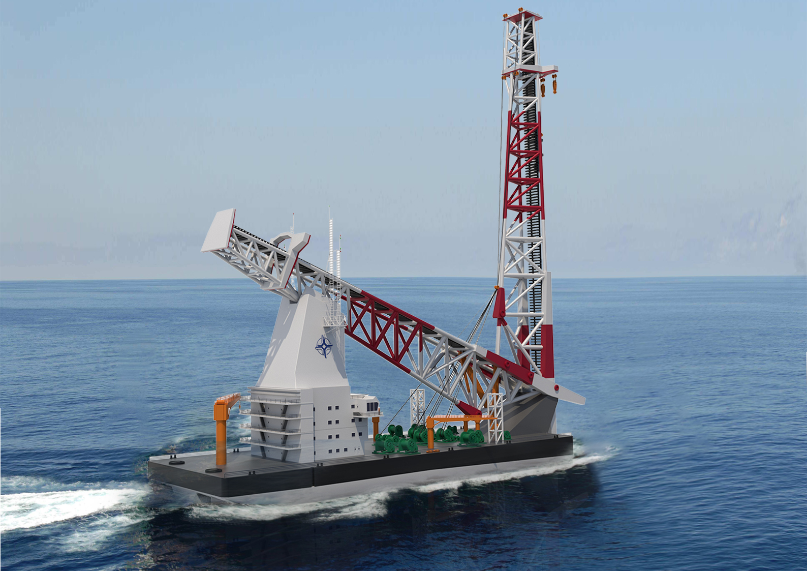 全球最强140米级海上风电打桩船下水