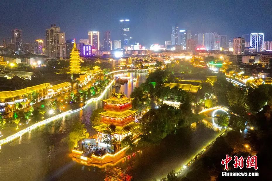 资料图:航拍江苏淮安里运河文化长廊.泱波 摄