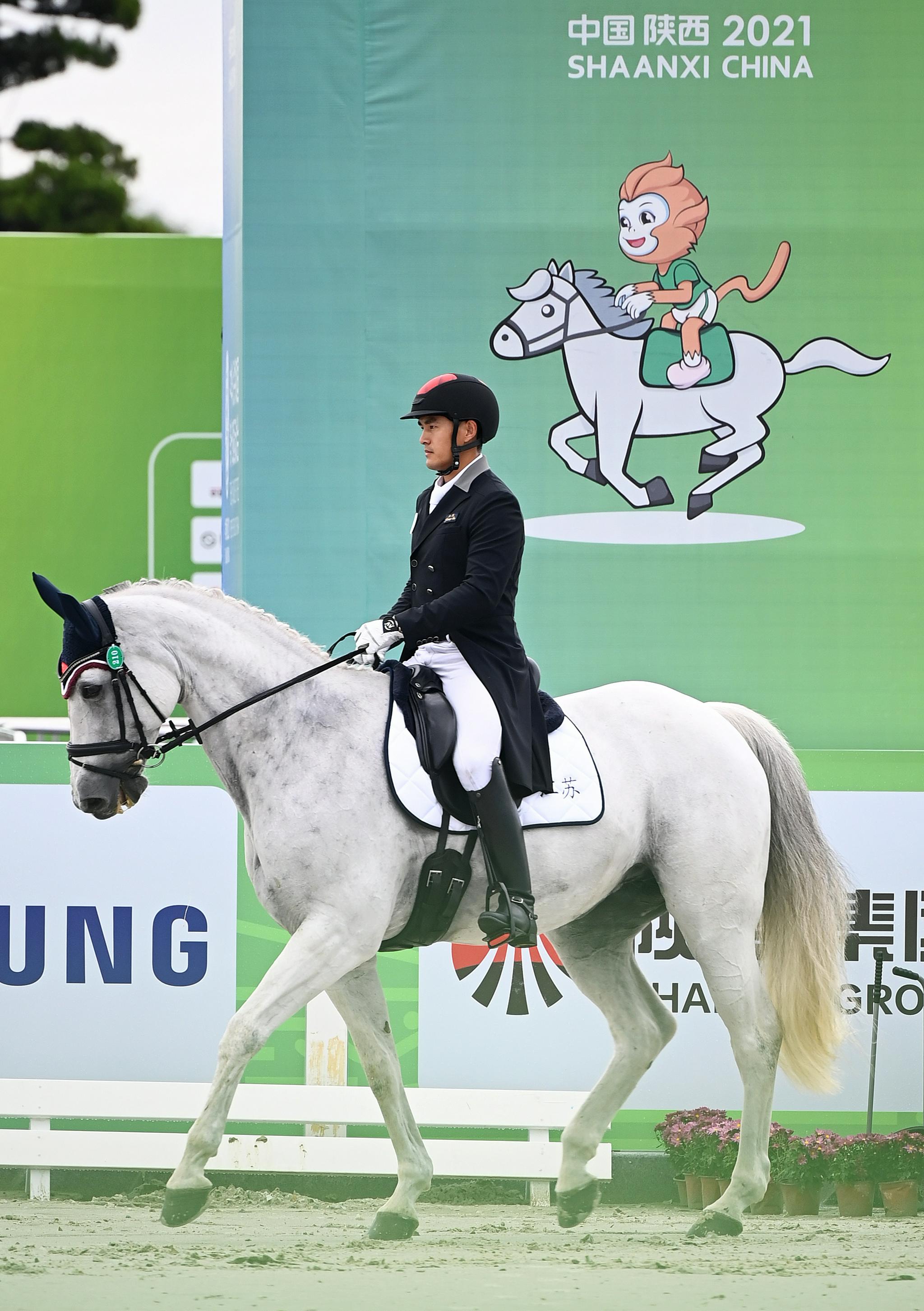 马术——三项赛团体赛盛装舞步赛况