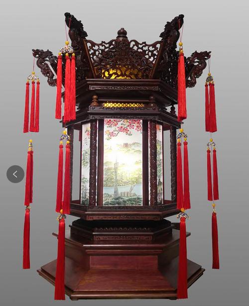 源于明代的南粤彩灯工艺广式红木宫灯,中国宫廷艺术的典范景泰蓝等