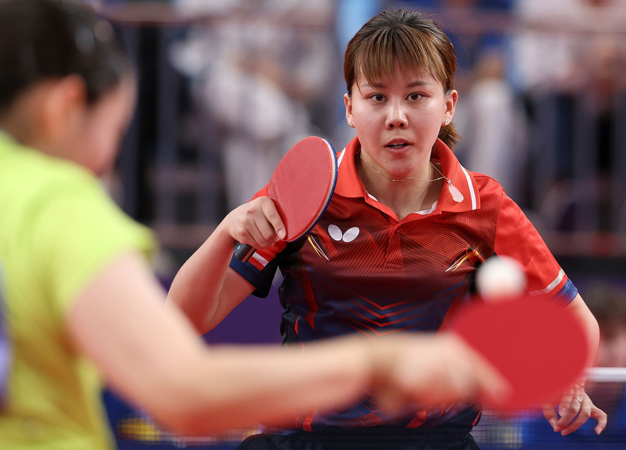 9月20日,辽宁队选手陈幸同在比赛中庆祝.新华社记者 张涛 摄