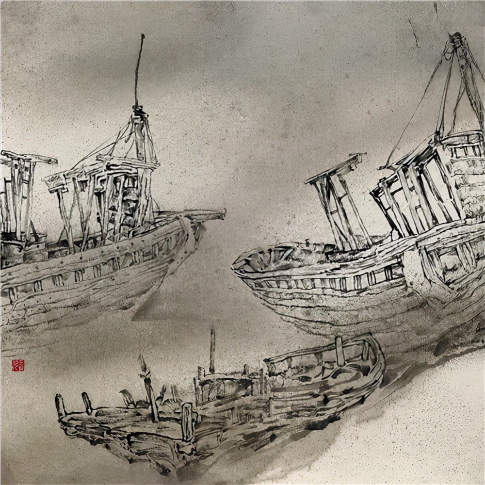 海涛明月古船情著名画家周祖光古船写生记略