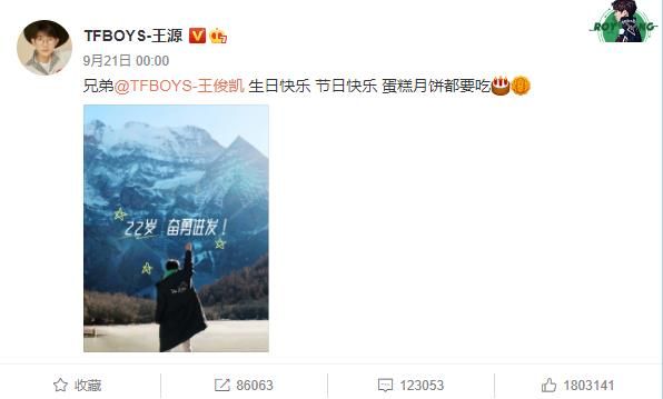 王俊凯22岁生日，时代少年团送祝福，可他们难比肩TFboys休闲区蓝鸢梦想 - Www.slyday.coM