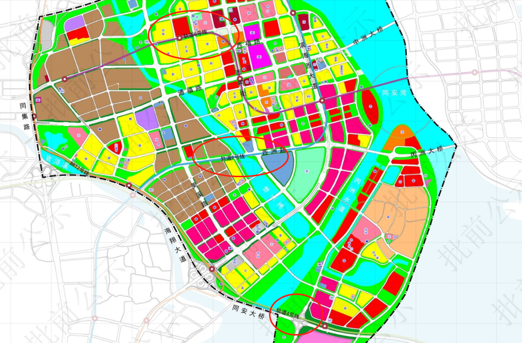 4号线路线站点基本确定,经过该片区的共有2个站点,官浔站和丙洲岛站.