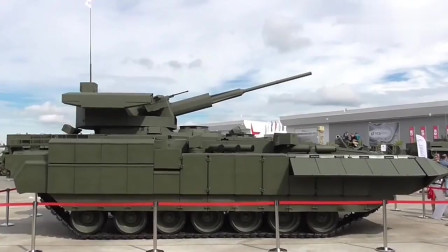 顶级战车,俄t-15阿玛塔挂全套装甲后,战斗全重可达到50吨以上|库尔|阿
