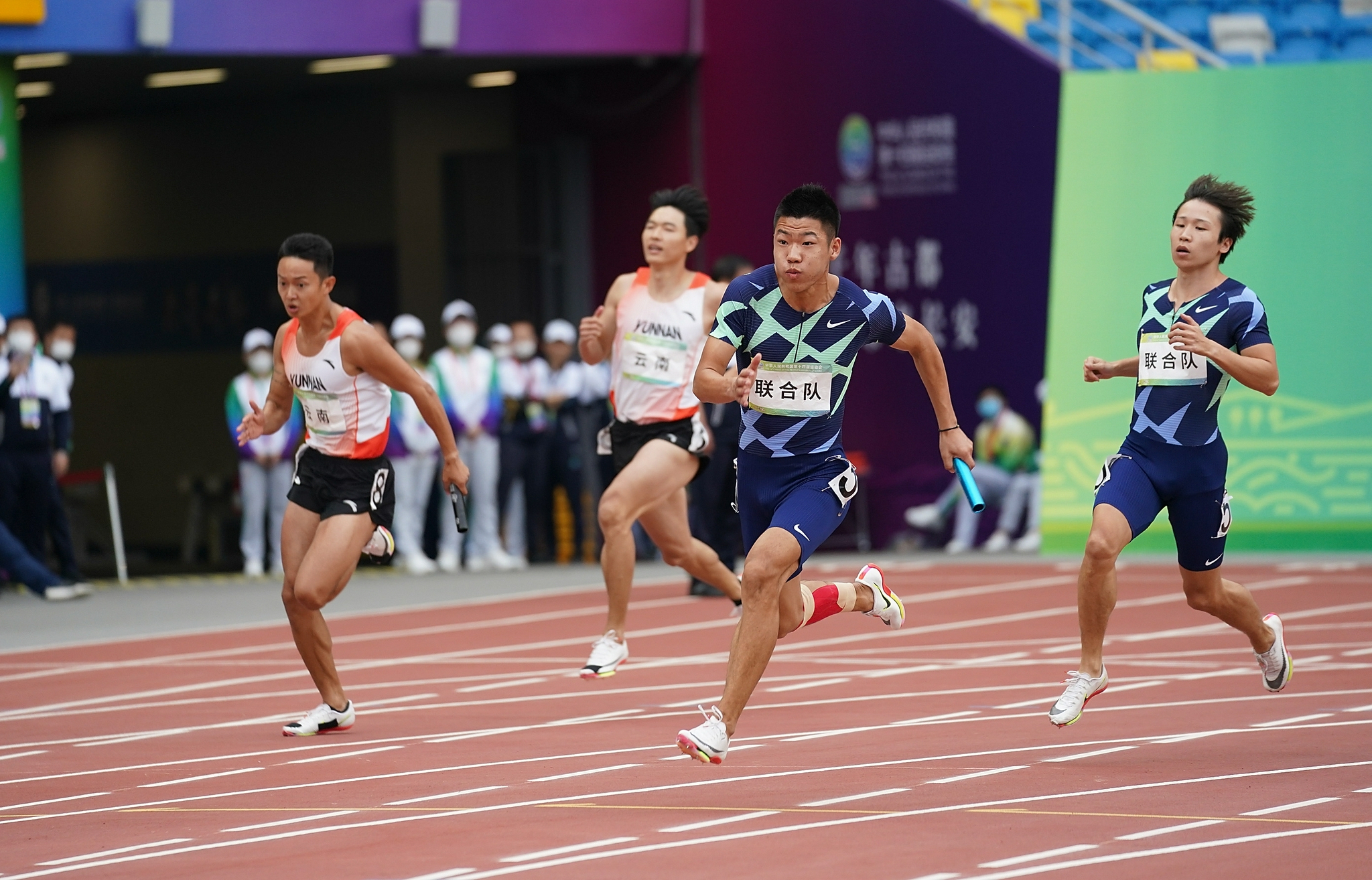 田径——男子4x100米接力预赛赛况