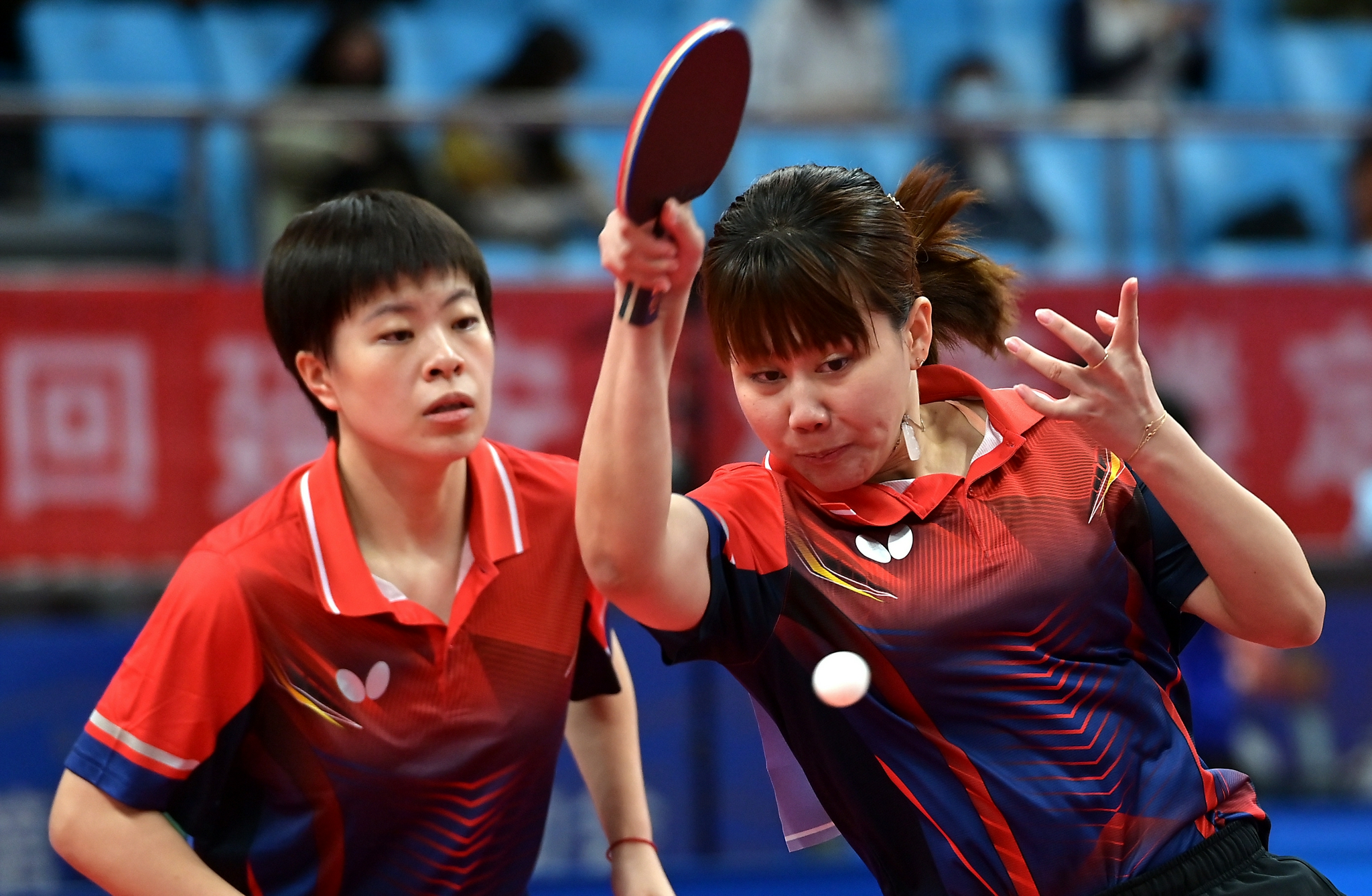 乒乓球——女子双打1/8决赛赛况