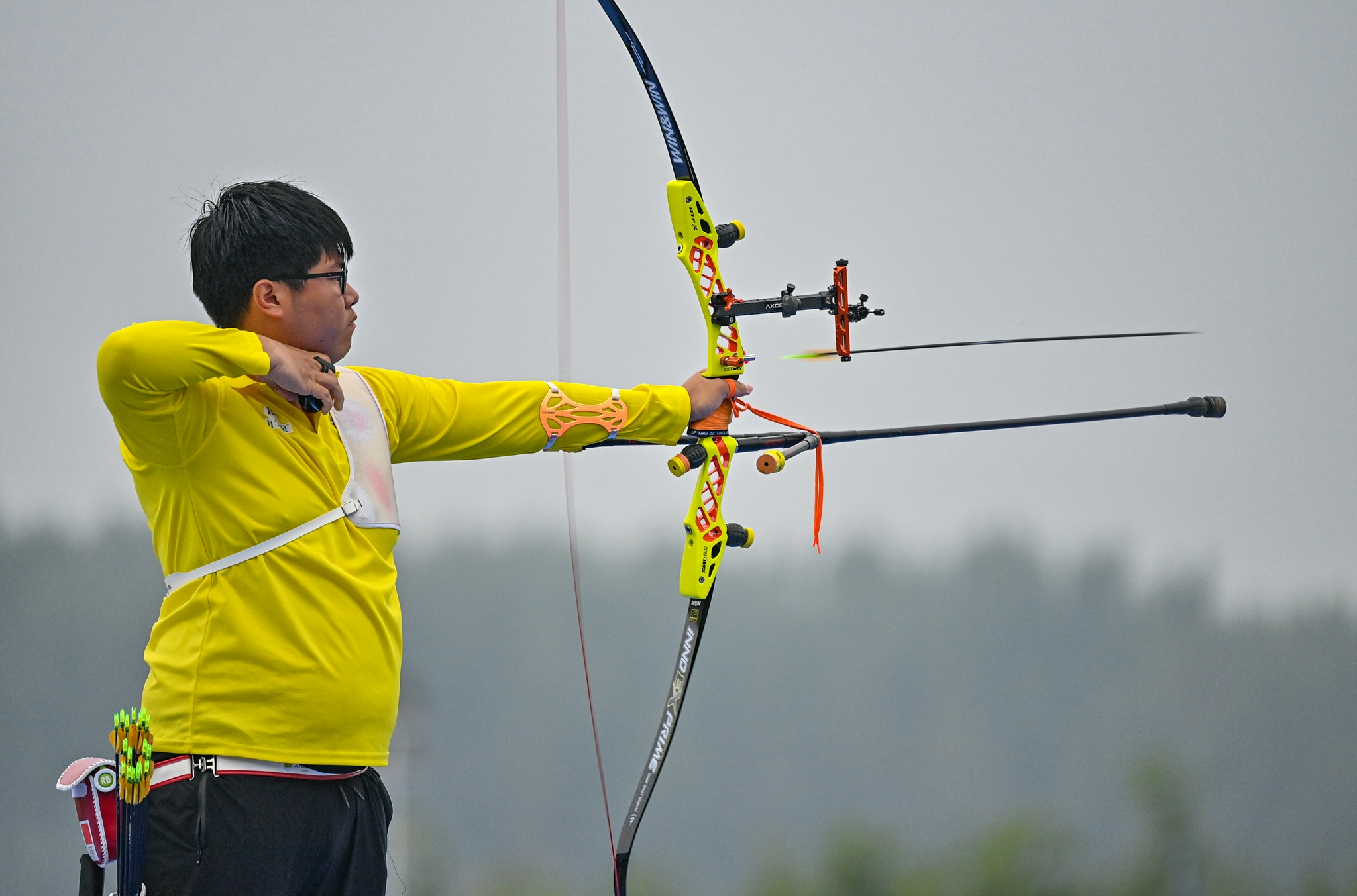 9月23日,魏绍轩在比赛中.新华社记者 孙非 摄