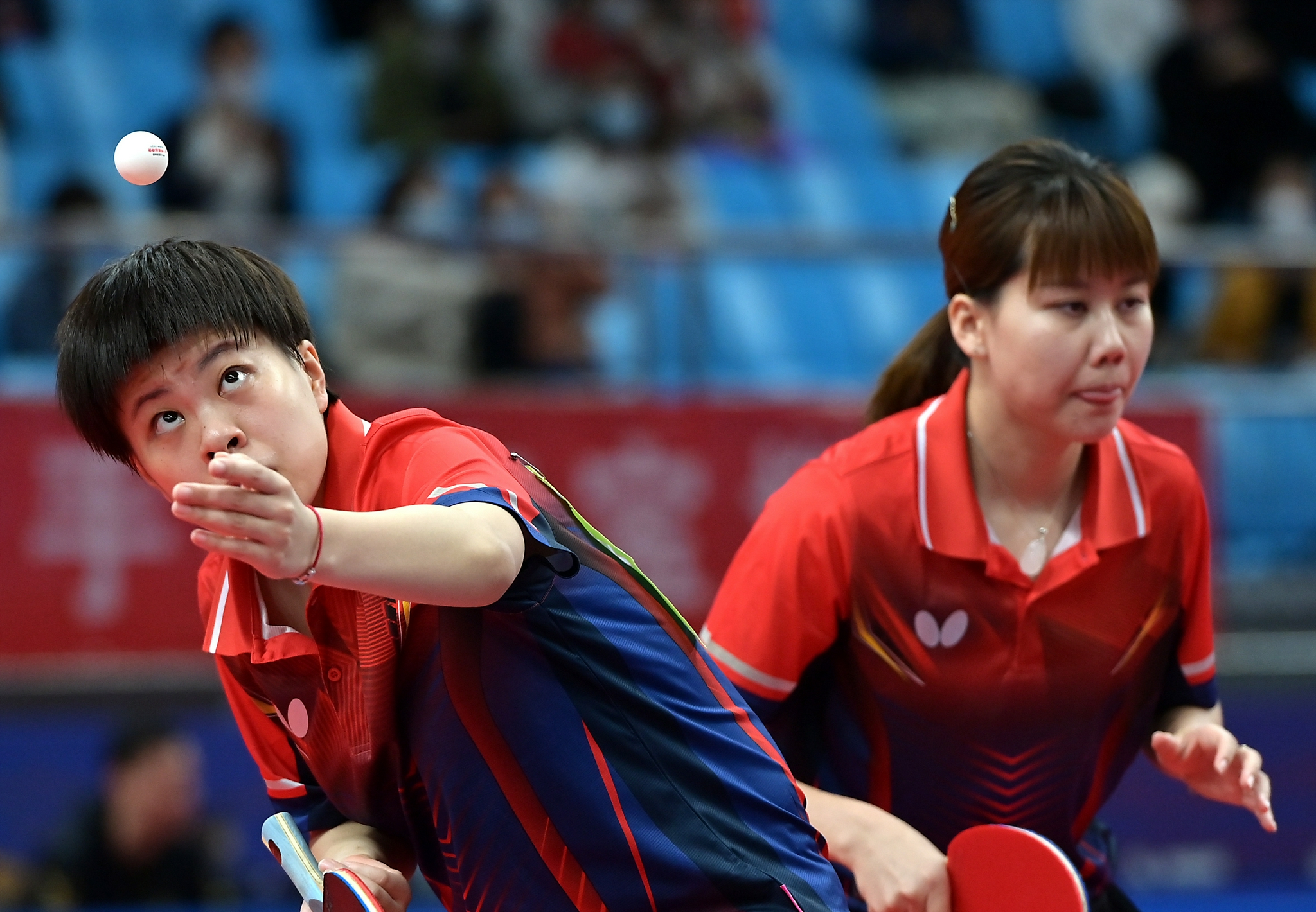 乒乓球——女子双打1/8决赛赛况