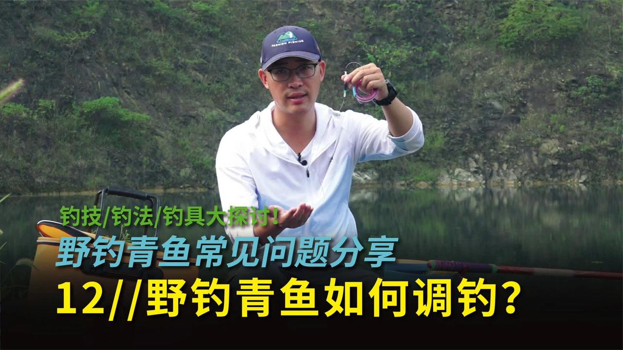 干货,野钓大青鱼调漂教程,教你调出销魂大黑漂