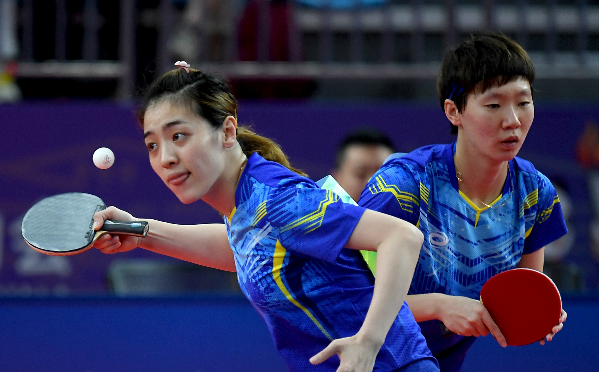 乒乓球——女子双打1/4决赛：王曼昱/车晓曦晋级四强休闲区蓝鸢梦想 - Www.slyday.coM