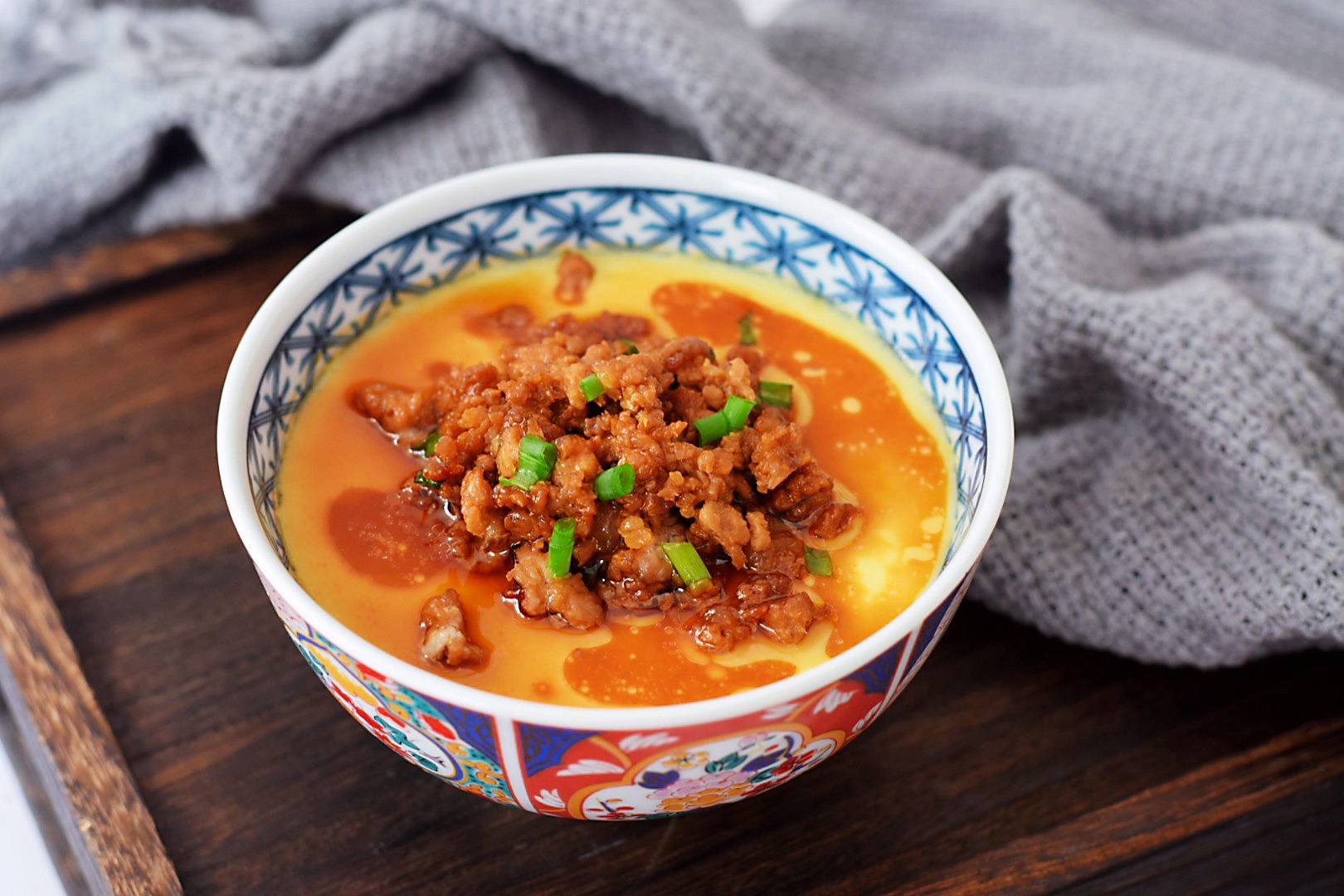 肉末水蒸蛋q弹嫩滑满足一天正能量