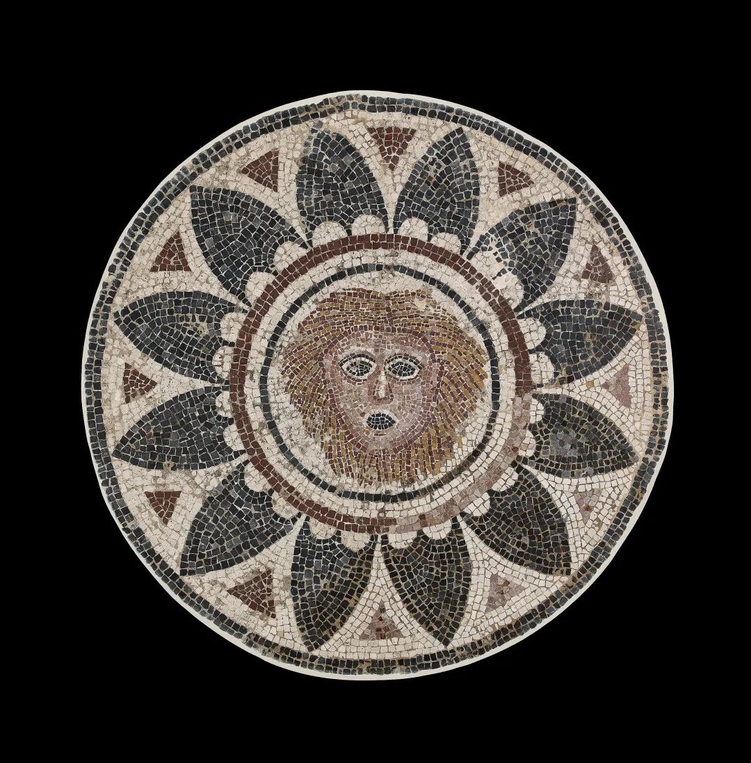 马赛克镶嵌画公元4世纪画里画外"狮子山"相映成趣古代书画收藏一直是