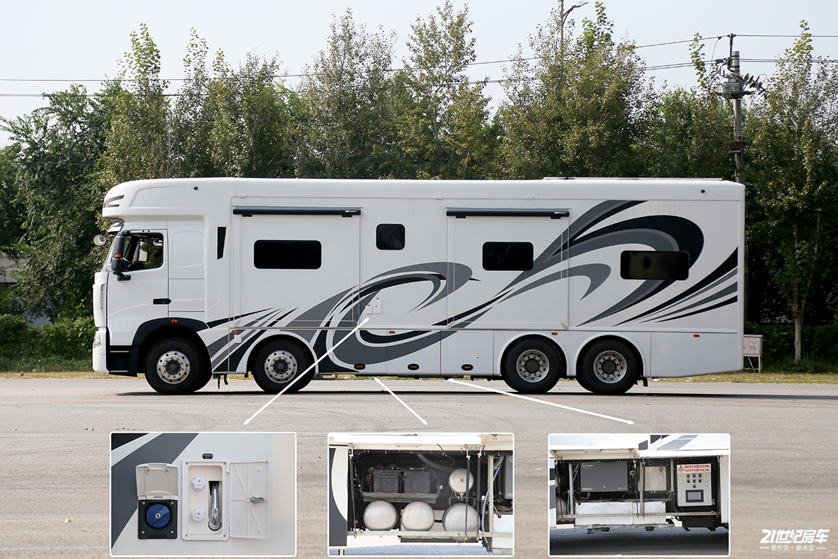 千万级高端房车自带车库三拓展还有车顶露台星池重卡84房车