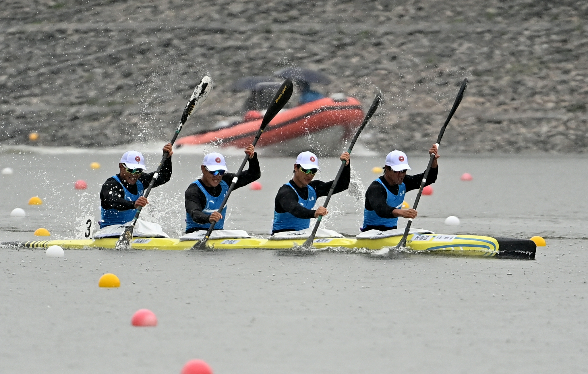 皮划艇静水男子500米四人皮艇决赛赛况