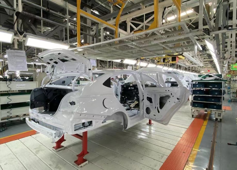 图为奇瑞新能源汽车生产与组装车间