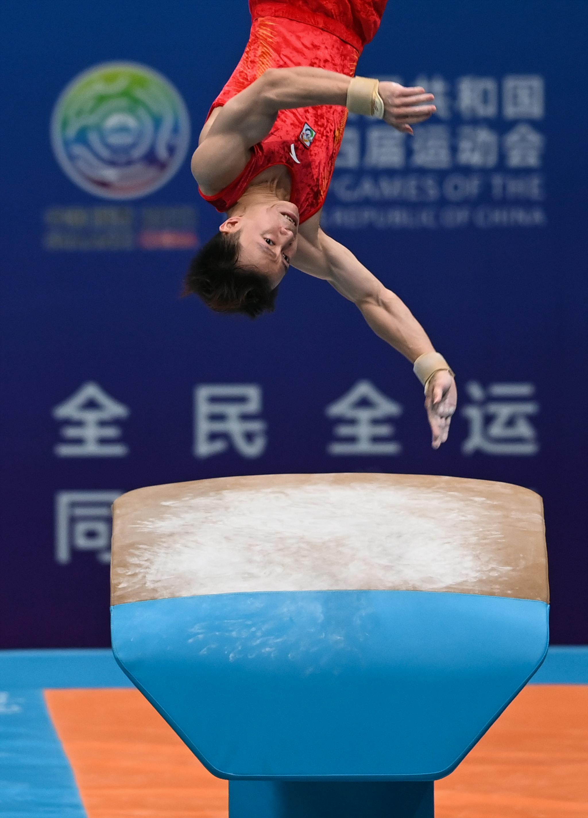 体操——男子跳马决赛赛况|体操|广西队|跳马_新浪新闻