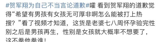 贺军翔为不当言论道歉,称“两个女儿就够了”,网友却不买账休闲区蓝鸢梦想 - Www.slyday.coM