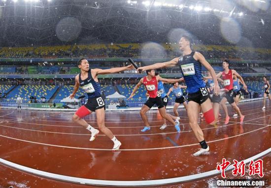 陕西全运会田径男子女子4x400米接力决赛