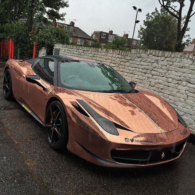 玫瑰金法拉利458italiavs战神gtr