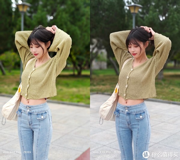 通过x60 pro和x70 pro两部手机后置人像镜头的对比,不难发现,x70 pro