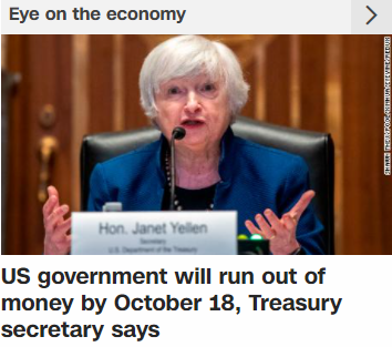 美财政部长：美国政府将在 10 月 18 日左右耗尽资金休闲区蓝鸢梦想 - Www.slyday.coM