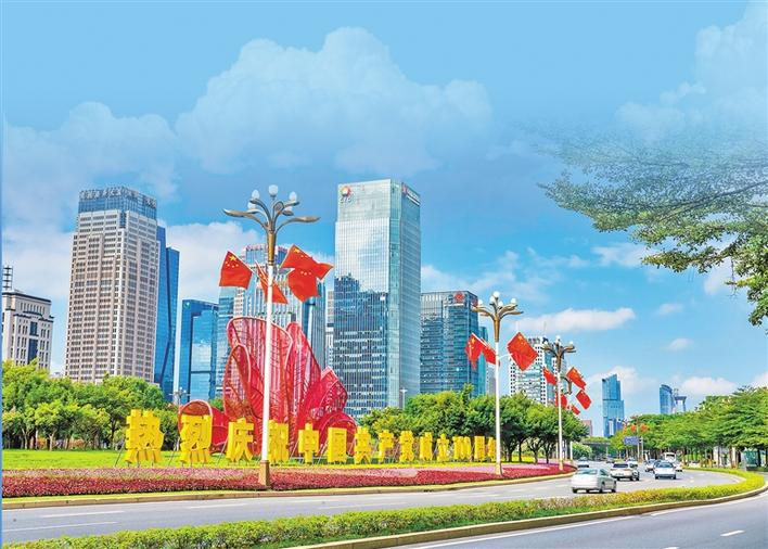 全市500多条道路路灯杆上悬挂近11万面国旗 欢乐迎国庆满城中国红休闲区蓝鸢梦想 - Www.slyday.coM